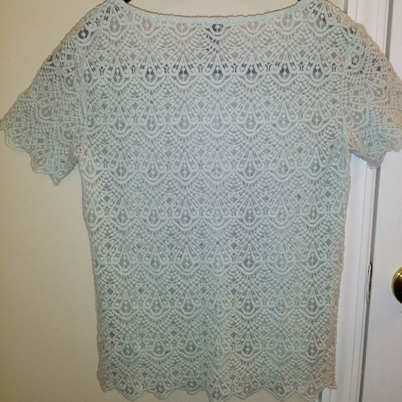 Lace Wavy Trim Top - Picture 2 of 3